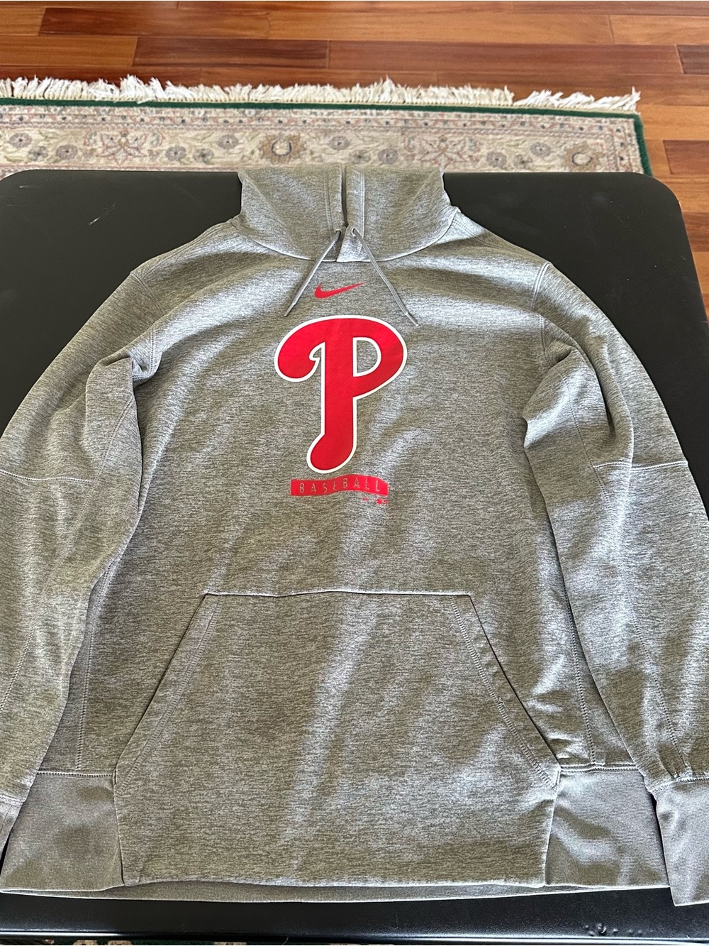 Nike Men’s Philadelphia Phillies Gray Pullover Hoodie Sweatshirt (See Photo)